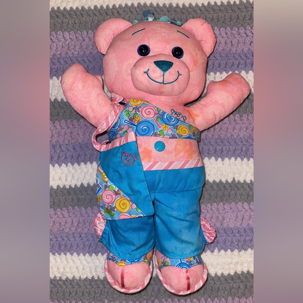 Colorful Swirl Pink and Blue Stuffed Bear